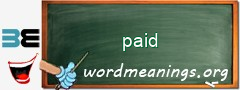 WordMeaning blackboard for paid